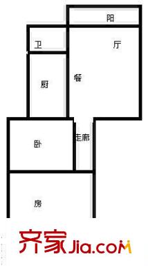 府又祥興苑 2室 戶型圖