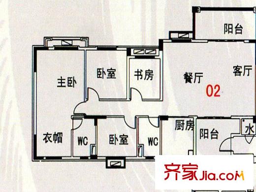碧桂園?豪庭 3室 戶型圖