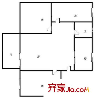 富麗閣 0室 戶型圖
