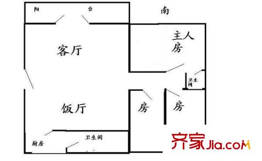 翠湖新村 3室 戶型圖