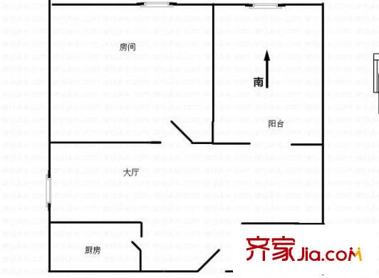 天安數(shù)碼城 1室 戶型圖