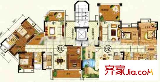 尚墅君庭戶(hù)型圖3室2廳 戶(hù)型圖 3室2廳1衛(wèi)1廚