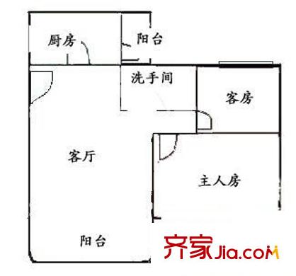 順德碧桂園東苑 2室 戶型圖