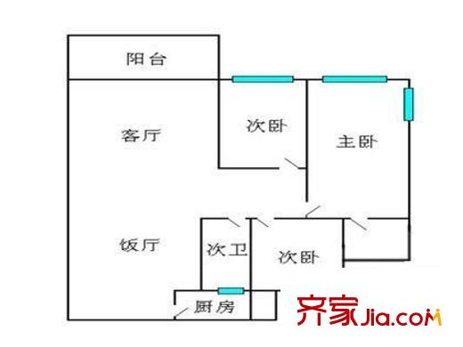 順德碧桂園東苑 3室 戶型圖