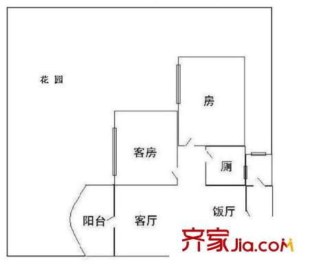 順德碧桂園東苑 2室 戶型圖