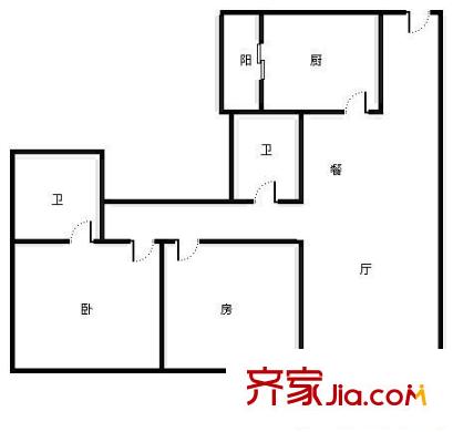 容桂順景樓戶型圖順景樓（容桂） 2室 戶型圖 2室2廳1衛(wèi)1廚