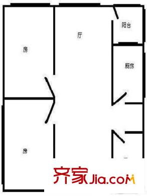 保利花園二期 2室 戶型圖