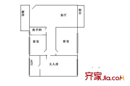 盈翠園 3室 戶型圖
