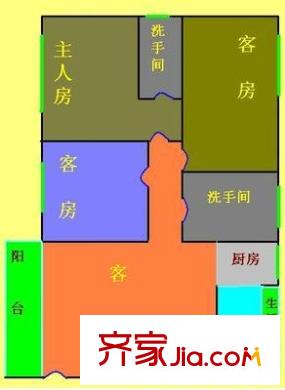 富安花園 3室 戶型圖