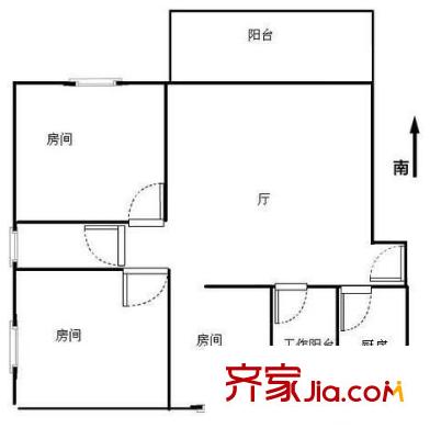 和豐明苑戶型圖3室1廳 戶型圖 3室1廳1衛(wèi)1廚