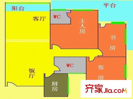 和豐明苑戶型圖3室2廳 戶型圖 3室2廳