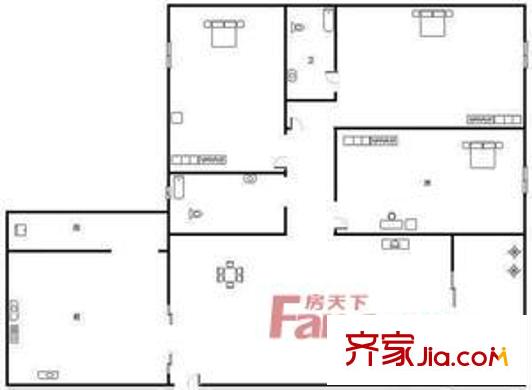 昌發(fā)樓戶型圖4室2廳 4室2廳2衛(wèi)1廚