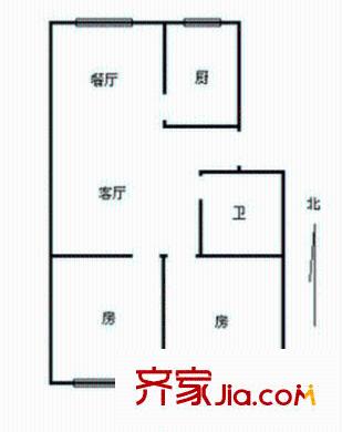 玉蘭村 2室2廳 戶型圖
