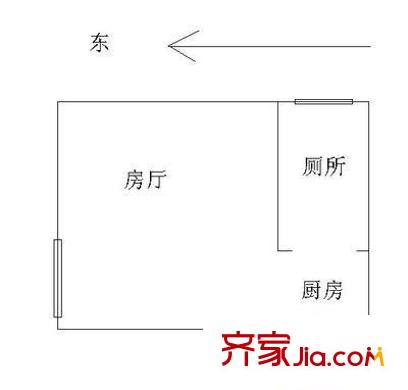 玉蘭村 1室0廳 戶型圖