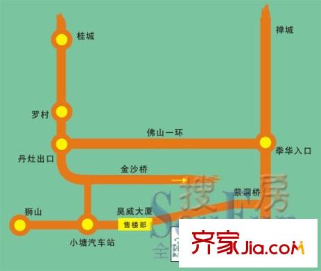 濱江名苑交通圖