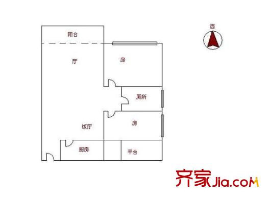 偉業(yè)樓 2室 戶型圖