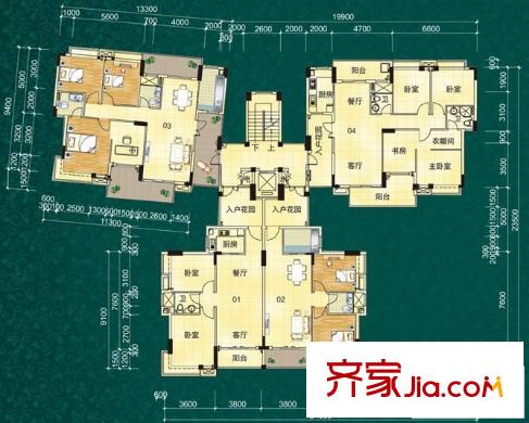 山林水語(yǔ)E1棟01-04單位 3室2廳