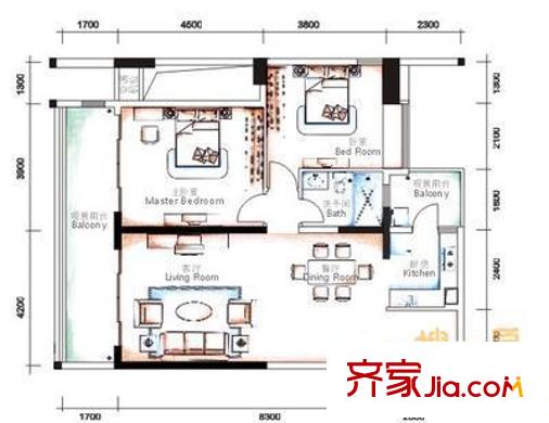 藍色海岸嘉譽藍灣戶型圖
