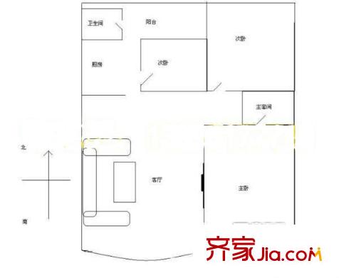 水頭河小區(qū)戶型圖圖片2 3室2廳2衛(wèi)1廚