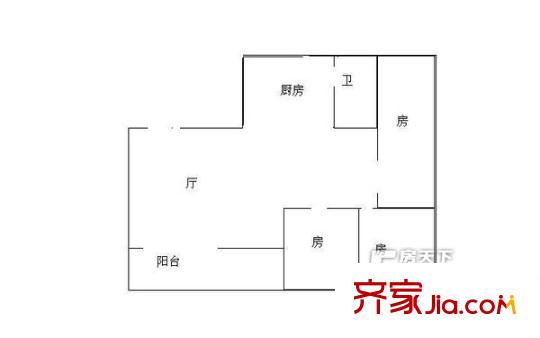 佳廣樓戶型圖3室1廳1衛(wèi)1廚 3室1廳1衛(wèi)1廚