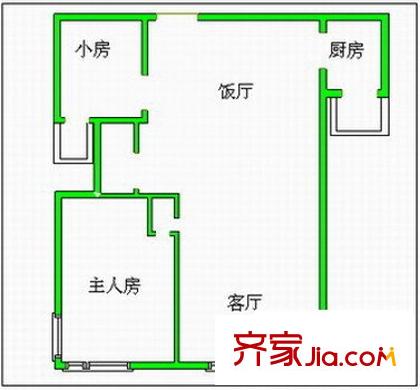 桂城富豪花園 2室 戶型圖