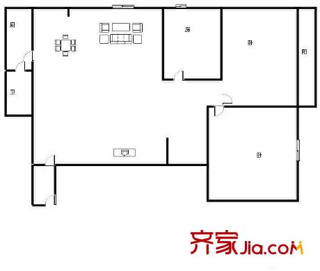 富豪花園 3室 戶型圖
