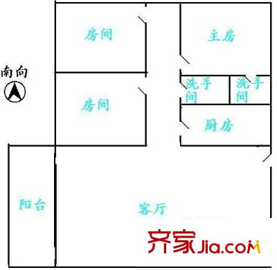 吉祥樓戶型圖三室一廳戶型圖 3室1廳2衛(wèi)1廚