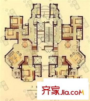 富安花園 4室 戶型圖
