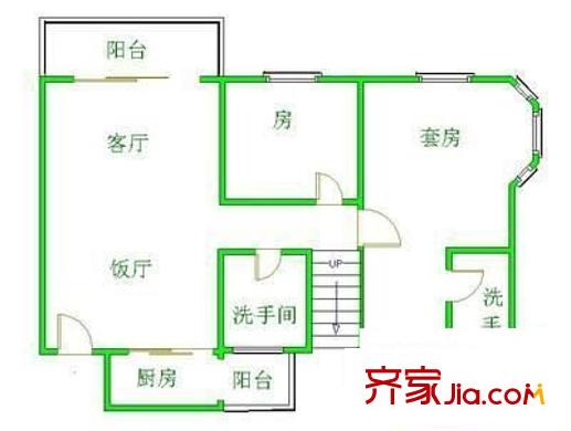 水晶灣 3室2廳 戶型圖