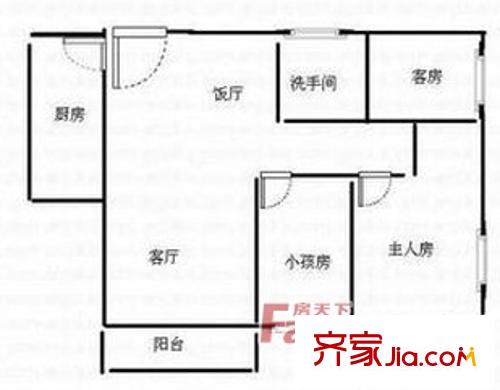昌發(fā)樓戶型圖3室2廳 3室2廳1衛(wèi)1廚