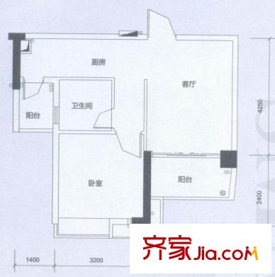 海逸卡拉公寓溫馨居 1室1廳1衛(wèi)1廚
