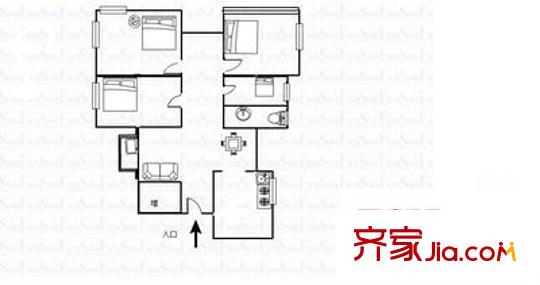 水頭河小區(qū) 4室 戶型圖