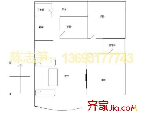 水頭河小區(qū) 4室 戶型圖