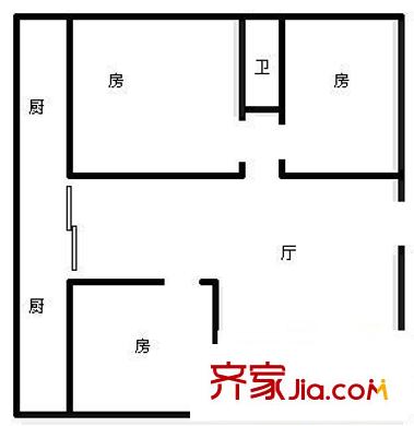 岐城大廈 3室 戶型圖