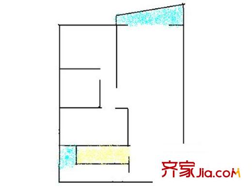 岐城大廈 3室 戶型圖