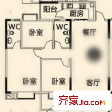 逸濤居 3室 戶型圖