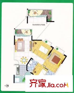 逸濤居戶型圖200911292320787 3室2廳2衛(wèi)1廚
