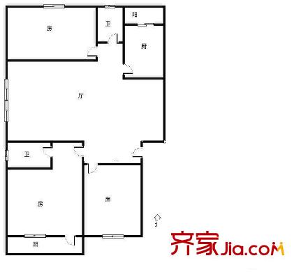 富豪花園 3室 戶型圖