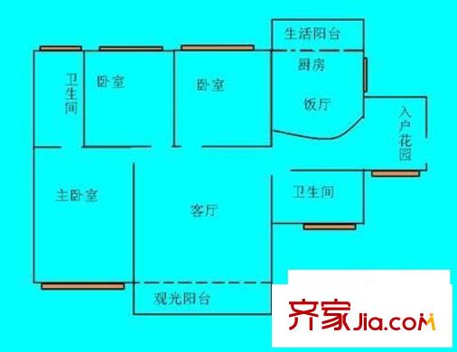 碧湖花園 2室 戶(hù)型圖