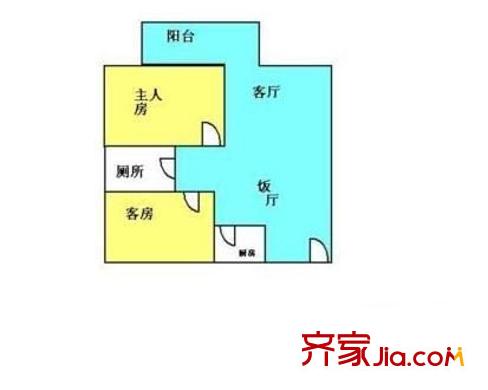 怡富廣場戶型圖2室2廳  戶型圖 2室2廳1衛(wèi)1廚