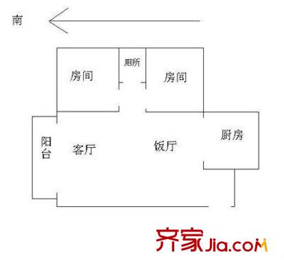 南海桂花園 2室 戶型圖
