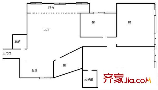 僑晶花園 4室 戶型圖