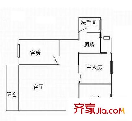 瑞麗花園 3室 戶型圖