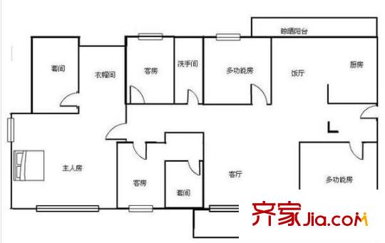 萬(wàn)科蘭喬圣菲 4室 戶(hù)型圖