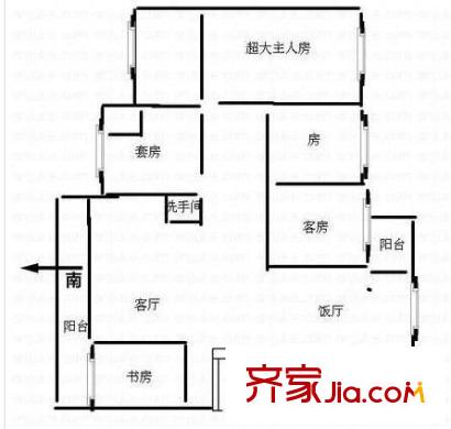 萬(wàn)科蘭喬圣菲 4室 戶(hù)型圖