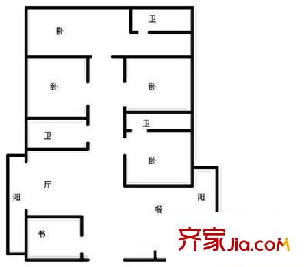 萬(wàn)科蘭喬圣菲 4室 戶(hù)型圖