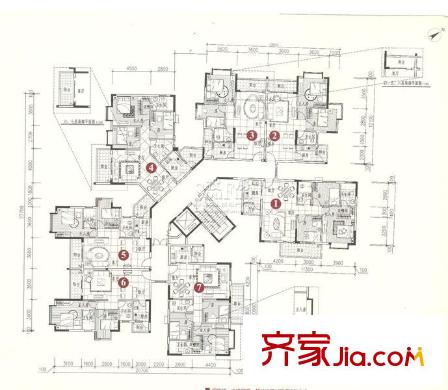 活力盈居戶型圖2期5座平面圖 