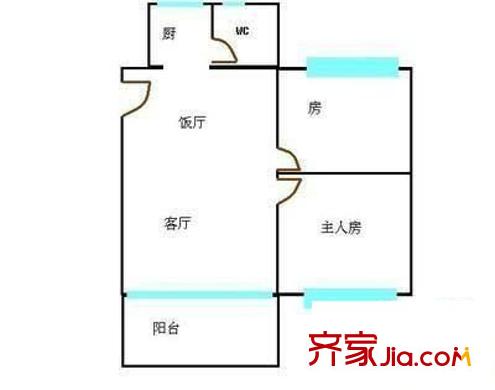 風(fēng)度國(guó)際名苑戶型圖2室2廳 戶型圖 2室2廳1衛(wèi)1廚