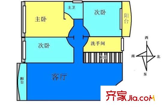 怡富廣場(chǎng)戶型圖3室1廳  戶型圖 3室1廳1衛(wèi)1廚