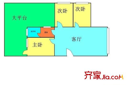 怡富廣場(chǎng)戶型圖3室1廳  戶型圖 3室1廳1衛(wèi)1廚